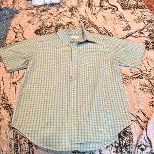 The Childrens Place button down boys 10/12 light green plaid